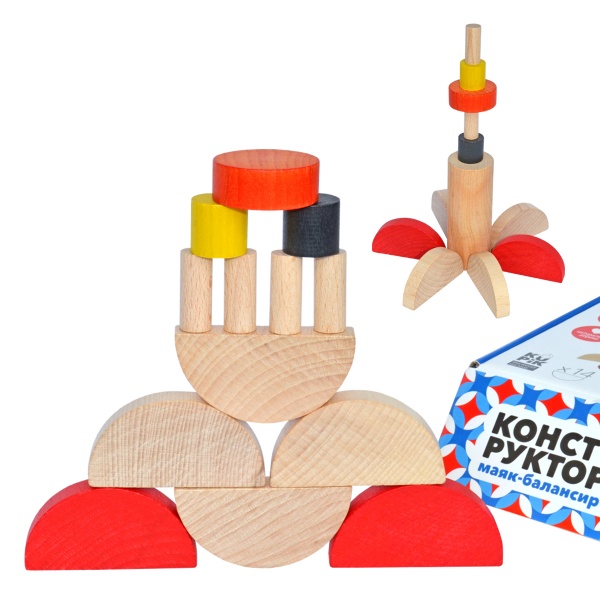 Игра деревянная Igroteco Конструктор Маяк-балансир 900491