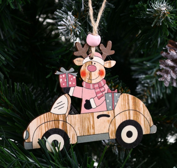 Декорація-підвіска рожева 8х1х10 см DH8047810 