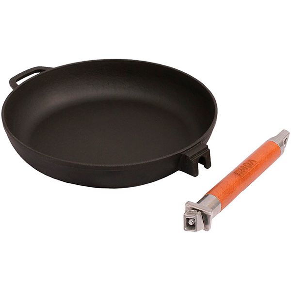 Сковорода чугунная съемная ручка 28 см Оптима 0128 Biol