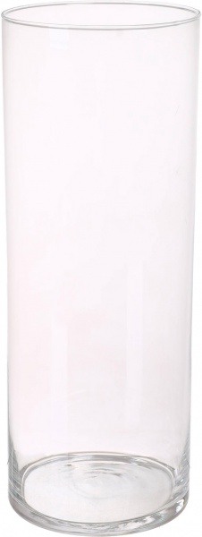 Ваза стеклянная Цилиндр прозрачная h40 d15 40 см 