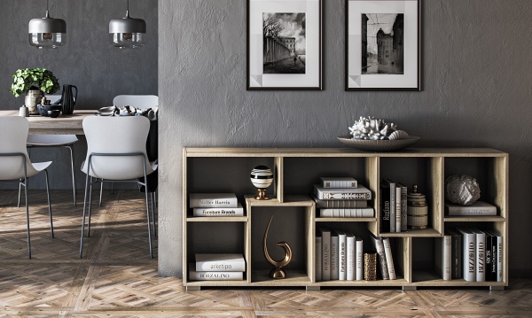 Этажерка Грейд Токио-А 1616х664х252 мм дуб сонома