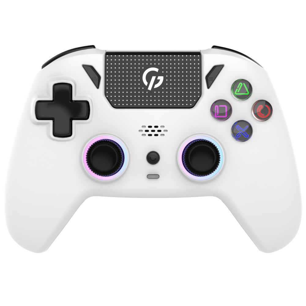 Геймпад бездротовий GamePro GPS13W BT 5.3/USB (PC/iOS/Android/PS3/PS4) RGB white