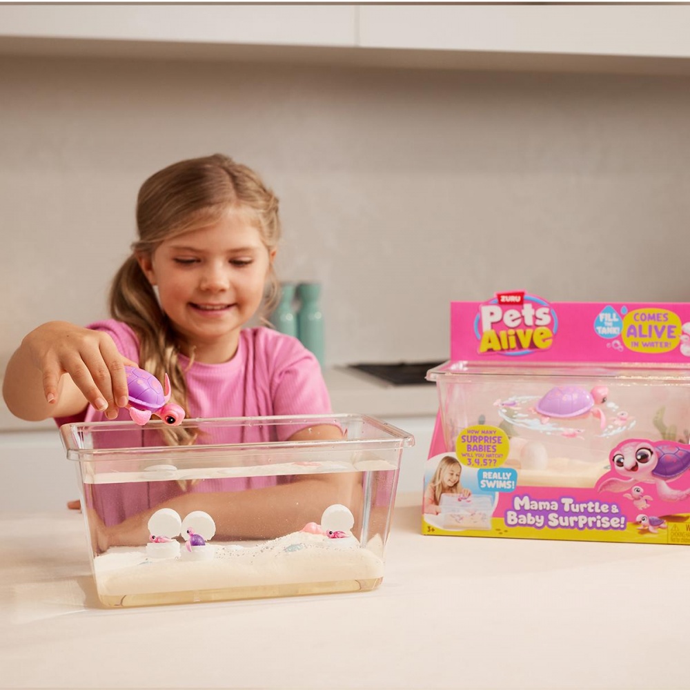 Интерактивный игровой набор Pets & Robo Alive Мама черепаха с сюрпризом 9560