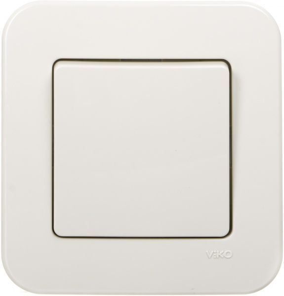 Вимикач одноклавішний Viko Rollina без підсвітки 10 А 250В кремовий 90421001
