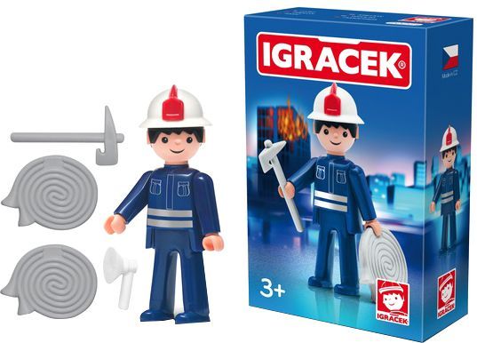 Фигурка Igracek Пожарник и аксессуары 