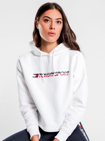 Джемпер Tommy Hilfiger CROPPED FLEECE HOODY S10S100360100 р. M белый