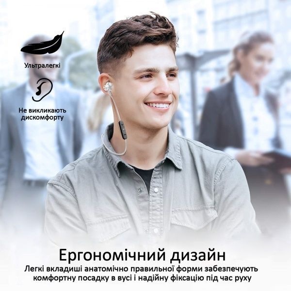 Навушники Promate Bluetooth 5 IPX5 silver (dynamic-x5.silver) 