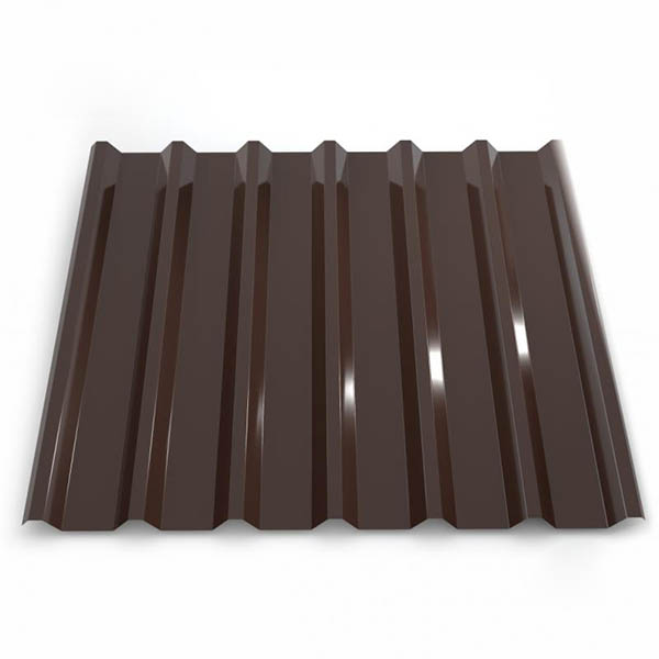Профнастил глянцевий PSM H-35 1100x2000 мм RAL 8017 коричневий