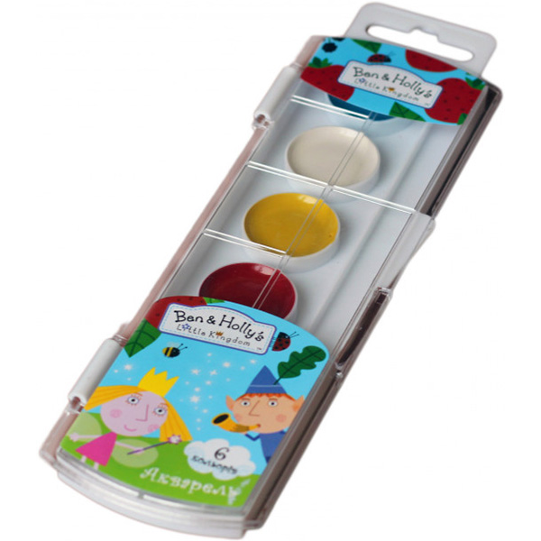 Краски акварельные медові 6 кольорів Ben & Holly's Little Kingdom