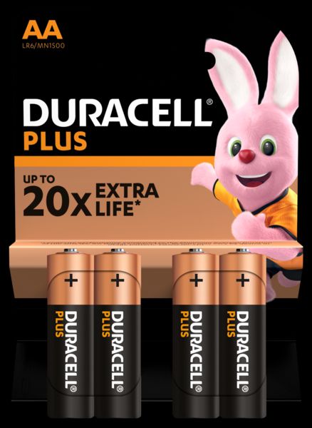 Батарейки Duracell Plus LR06 AA (R6, 316) 4 шт. 