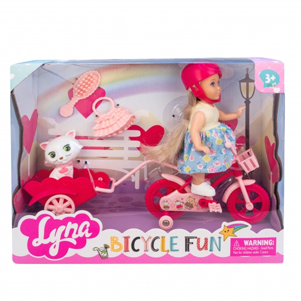 Игровой набор Shantou Кукла Милана на велосипеде 4606