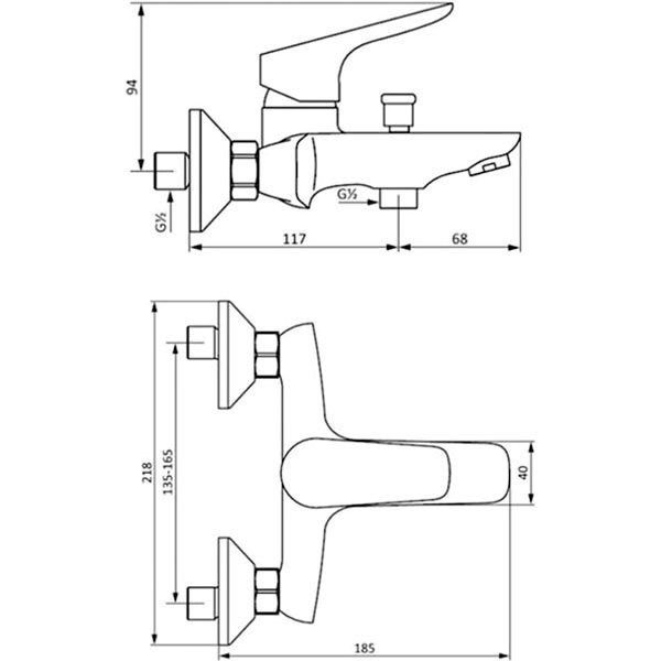 Змішувач для ванни/душу Damixa Origin Bit 771000000
