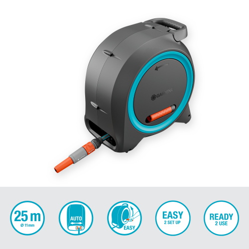 Котушка для шланга Gardena Dual Hose Box настінна/наземна 11 мм 25 м