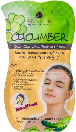 Маска для лица SKINLITE очищающая с огурцом 14 мл