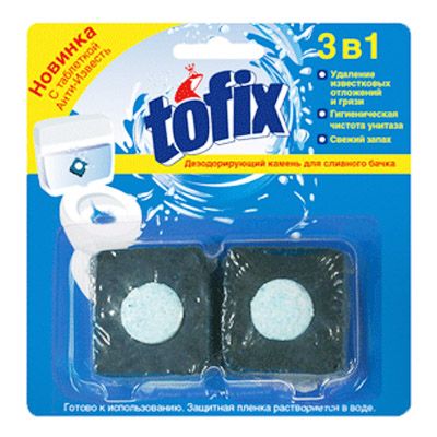 Таблетки в зливний бак для унітазу Tofix 2х50 г
