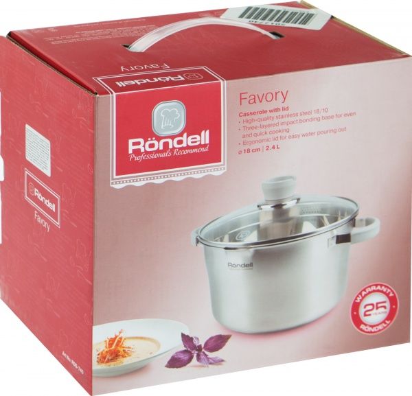 Кастрюля с крышкой Favory 2,4 л RDS-740 Rondell