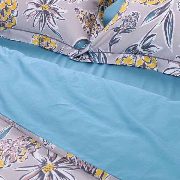 Комплект постільної білизни Leiria 2 блакитний із малюнком Lameirinho 
