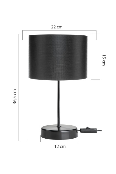 Настольная лампа Luna Arel 1xE27 черный MDL.4738 