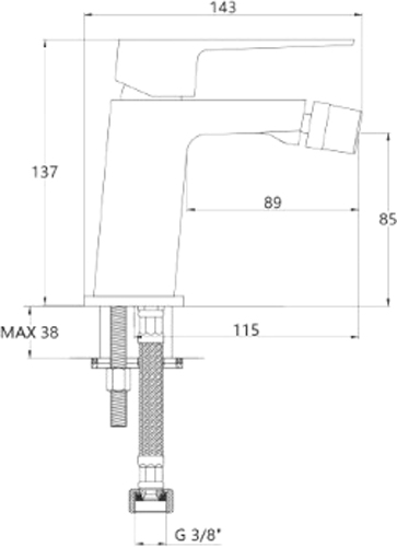 Смеситель для биде Invena Paros BB-09-004