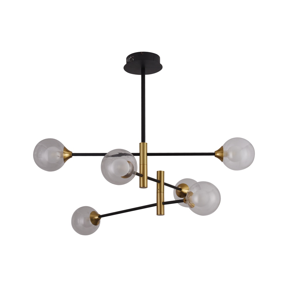 Люстра Miorro Prato 6x8 Вт G9 черный с золотом 51-313-006