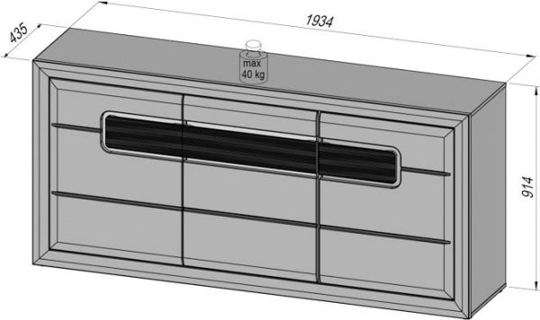 Комод Forte Meble TIZIANO TZK23B 3d дуб античний/бежевий глянецьдуб античний 