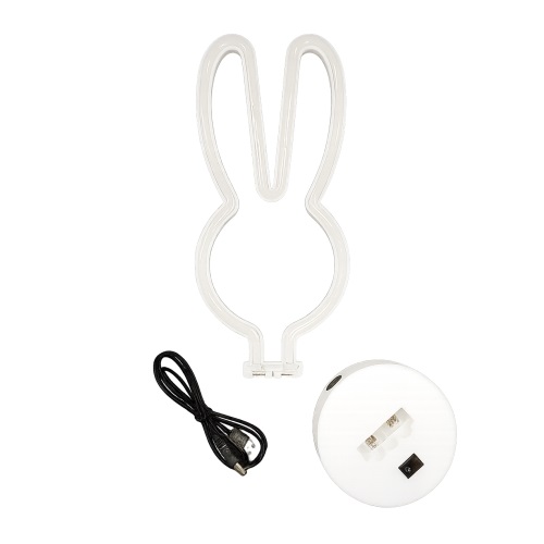 Ночник LED-NEON RABBIT розовый B-13