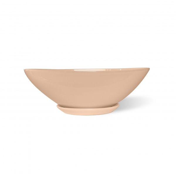 Горшок керамический Резон Челнок овальный 0,7л персиковый 