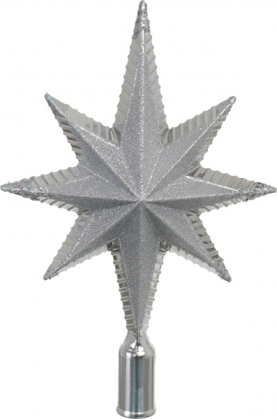 Верхушка для елки Рождественская звезда 28 см комбинированная в ассортименте 
