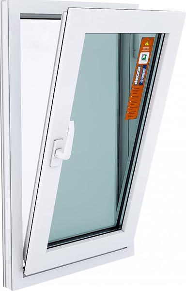 Вікно поворотно-відкидне DECCO 60 500x900 мм праве