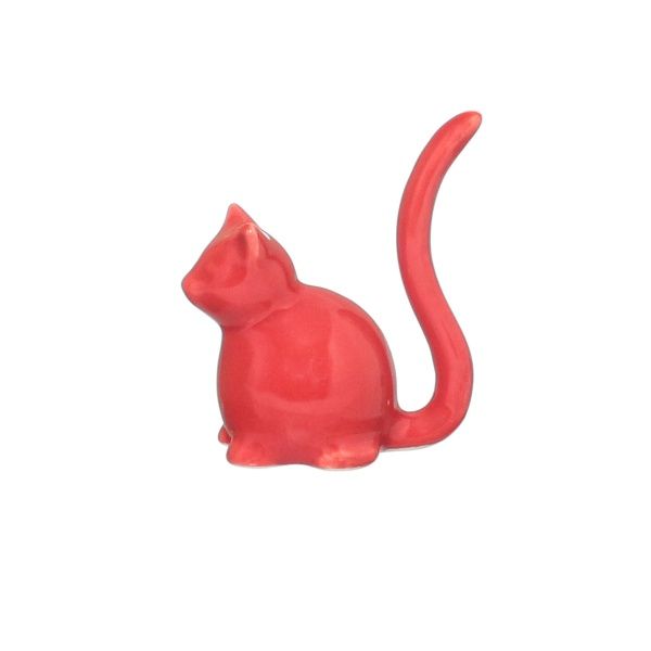 Подставка для украшений Котенок красный 