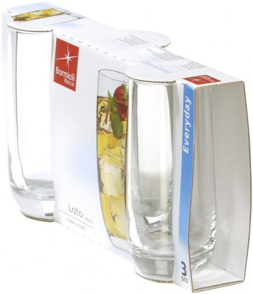 Набір склянок високих Loto 335 мл 3 шт. 340740CAA021990 Bormioli Rocco