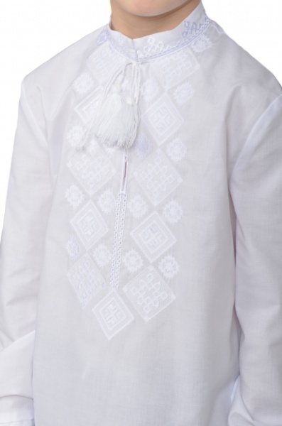 Вышиванка для мальчиков Эдельвика р.140 белый 366-21/00 