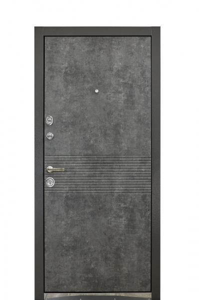 Дверь входная Министерство дверей КУ-Орнамент мрамор темный 2050х860 мм левая