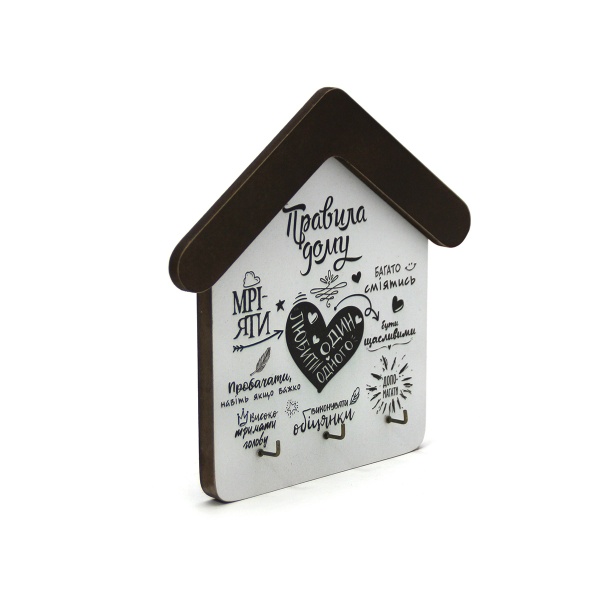 Ключница GrayCat Правила дома 18х18 см (кмм0102)