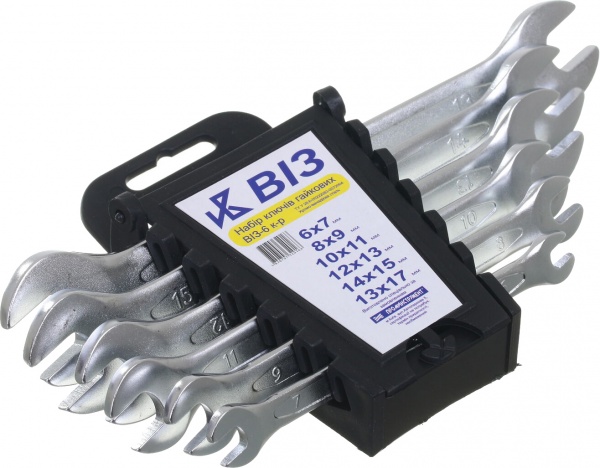 Набір ключів ріжкових ВІЗ 6 шт пластиковий тримач ХШ 50547