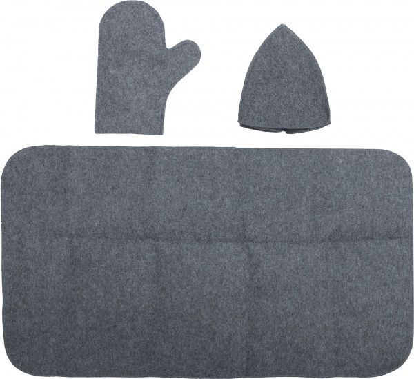 Набор для сауны шапка, рукавица, коврик 50х90 см