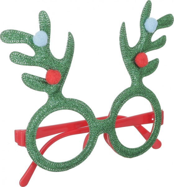 Очки с рогами оленя 12х1х14 см в ассортименте