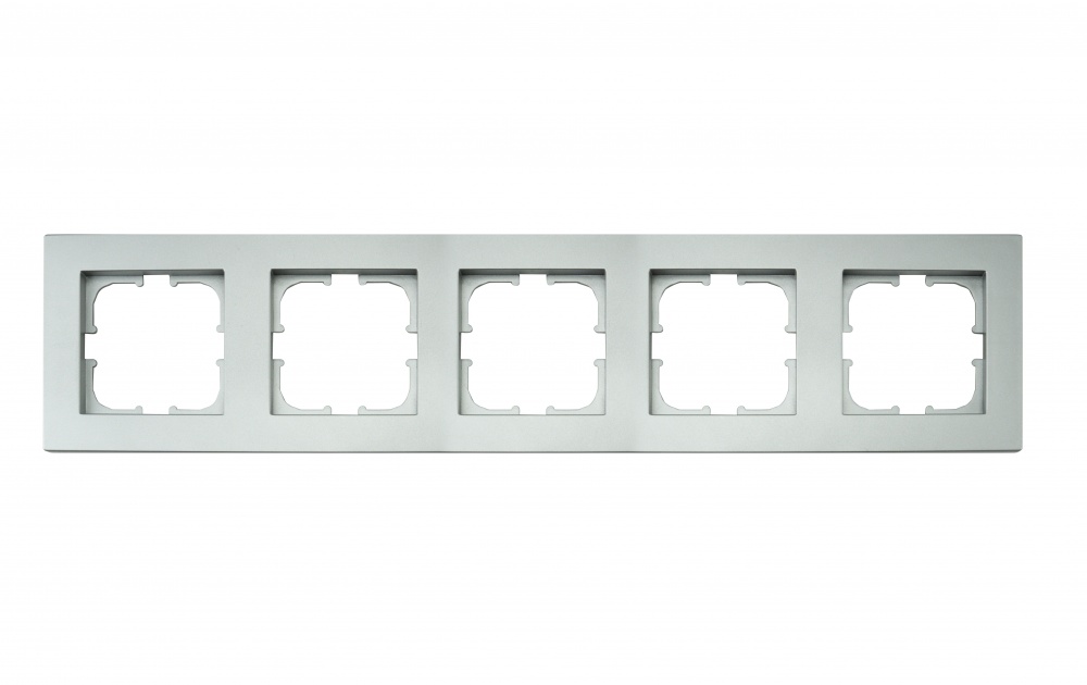 Рамка п'ятимісна EXEN Karell горизонтальна срібло 200-100000-105