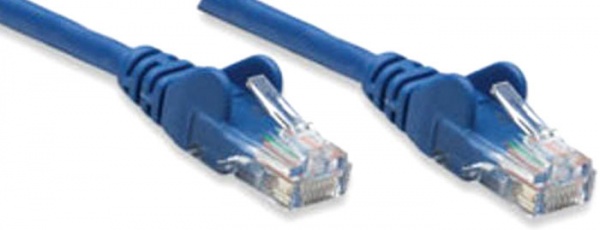 Патч-корд Intellinet UTP 1 м синій (318938) Cat.5e 