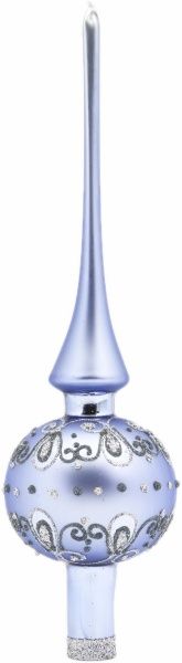 Верхівка скляна матова d70 мм блакитний  