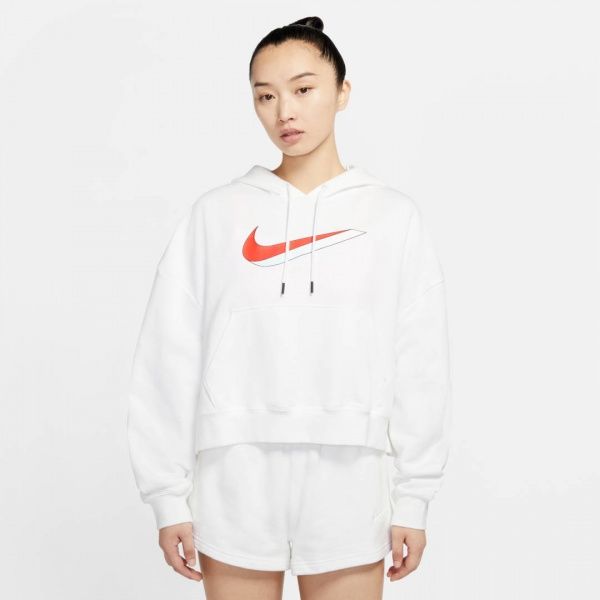 Джемпер Nike W NSW ICN CLSH FLC HOODIE FT CU5108-100 р. XL білий