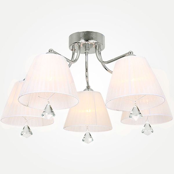 Люстра потолочная Strotskis Valencia 5x40 Вт E14 хром/белый 70041/5 