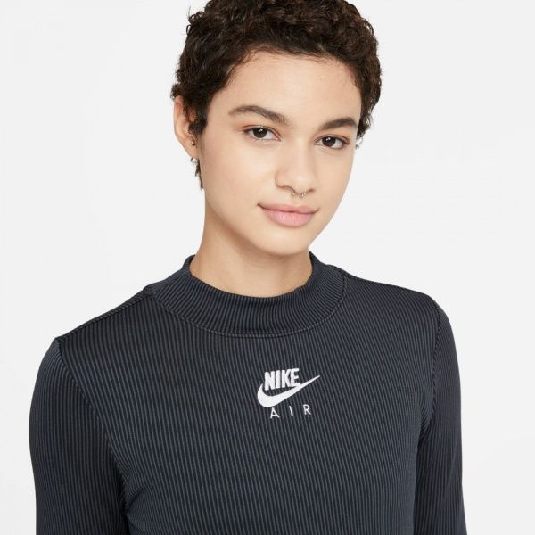 Футболка Nike W NSWAir MOCK LS RIB CZ8634-010 р.S чорний