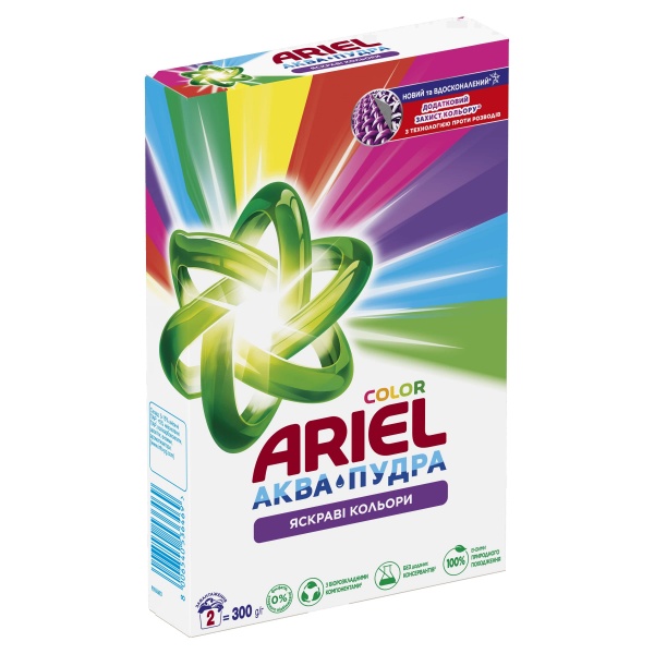 Стиральный порошок для машинной стирки Ariel Аква-Пудра Color 0,3 кг 