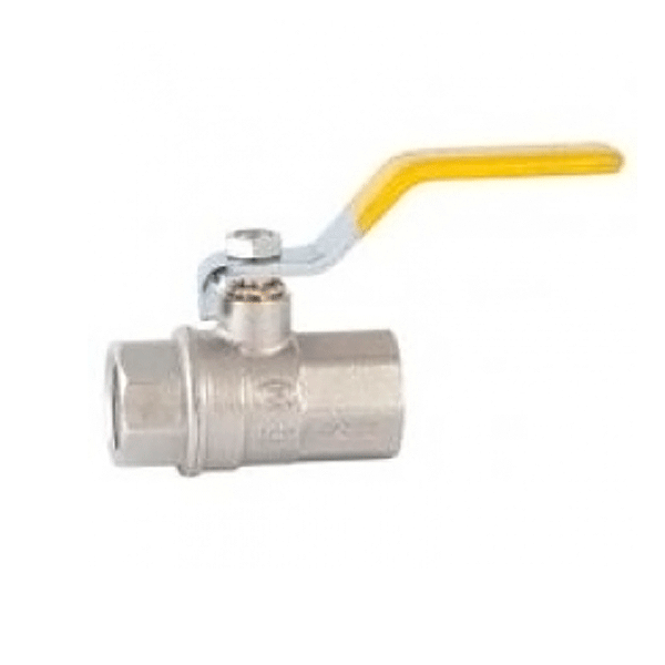 Кран шаровой Gross Optimal для газа Ду15 1/2 В-В жёлтый 