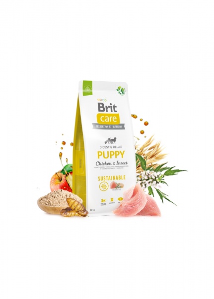 Корм сухий для усіх порід Brit Care Sustainable Puppy з куркою 1 кг