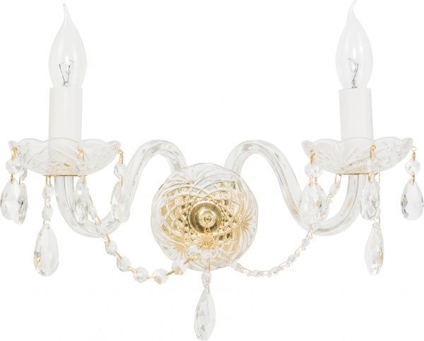 Бра Crystal Life 2x40 Вт E14 золотий A1014AP-2GO 