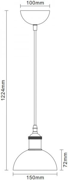 Подвес Camelion Loft PL-601S C68 1x40 Вт E27 медь/серый 