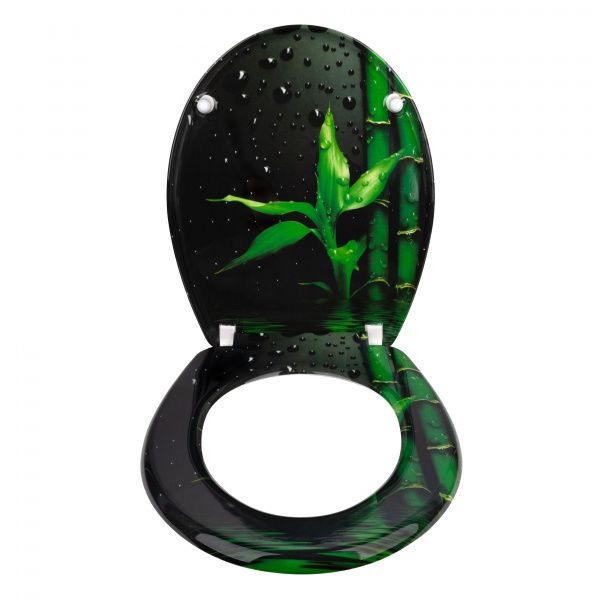 Сиденье для унитаза Rapal Bamboo Soft Close 164S 3D-дизайн дюропласт