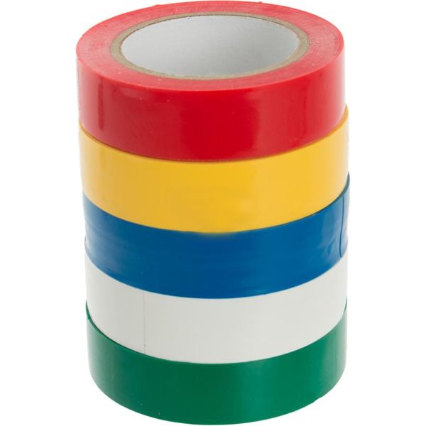 Изолента UP! (Underprice) 0,13х15 мм 10 м набор 5 шт/уп ПВХ RLUT-0,13X10mmX10M-;RLUT-0,13X10